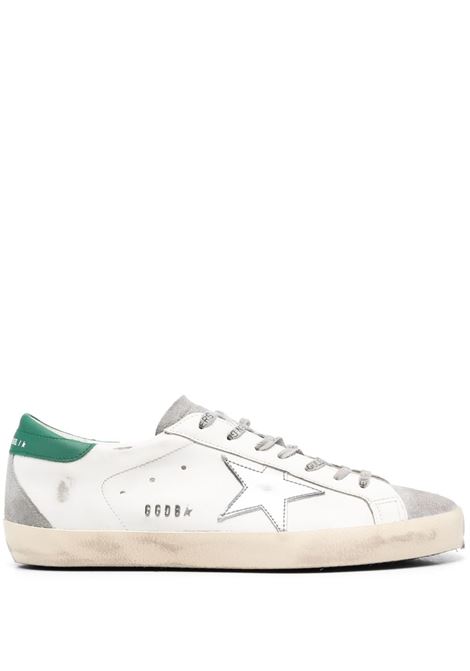 White, grey, silver and green Super-Star low-top sneakers - men